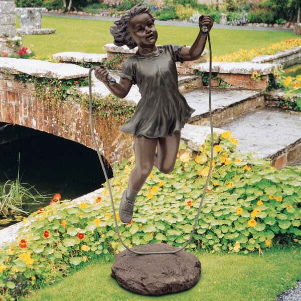 Girl Jumping Rope Statue