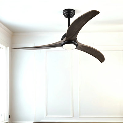 52-in with Integrated LED Indoor Ceiling Fan with Light and Remote (3-Blade)
