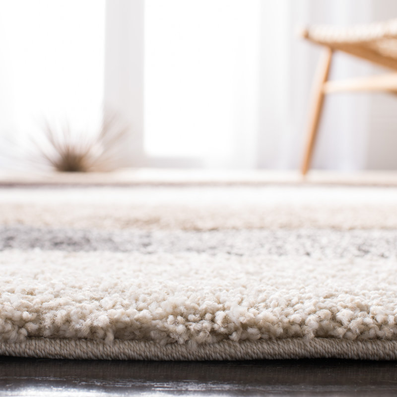 Tapis gris / noir Ashal, Ivory/Grey, Rectangle 8 pi x 10 pi