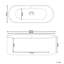 Prisco 1700mm x 750mm Soaking Acrylic Bathtub