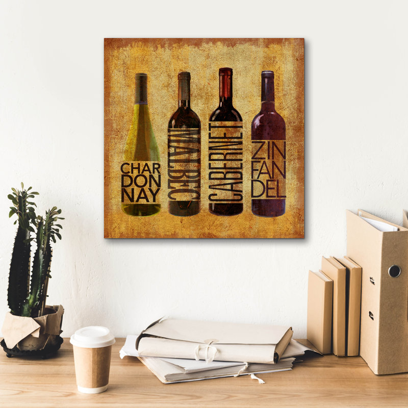 «The Wine Up 2» par Art Licensing Studio, art mural sur toile, H 18 po x l 18 po