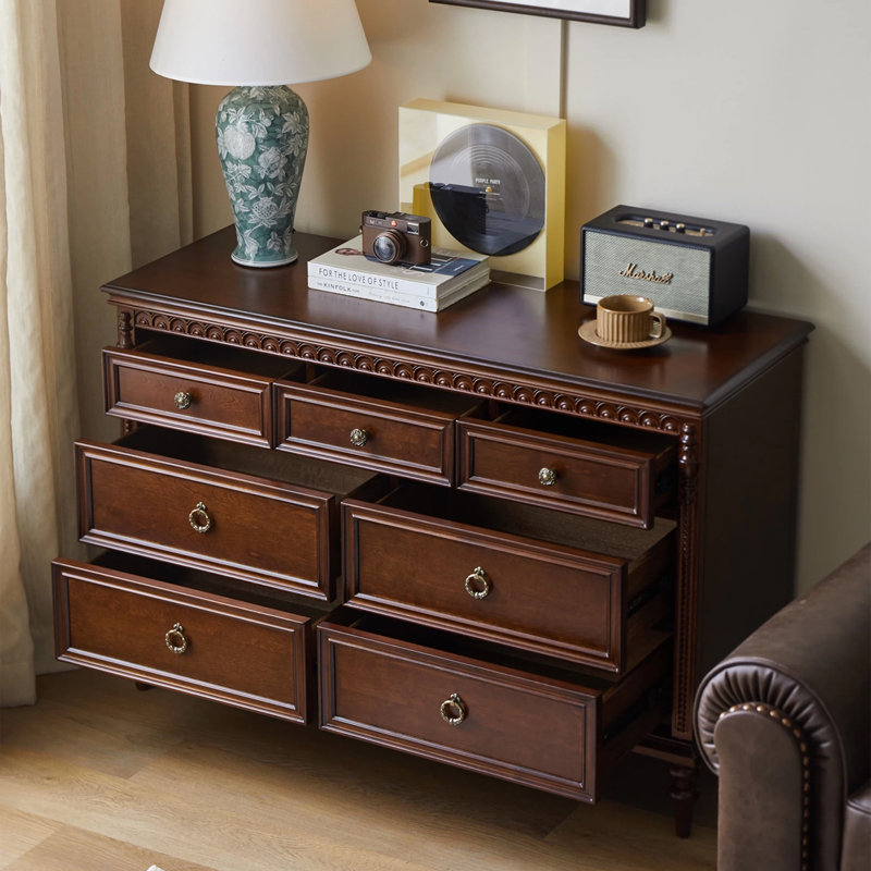 Armoire d'appoint en bois massif brun noisette