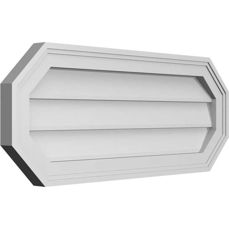 Évent horizontal gondole allongé en surface octogonal Signature, H 12 po x l 30 po x P 1,5 po