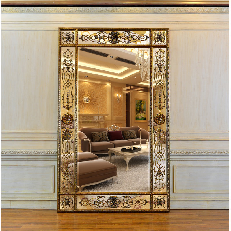 Solid Wood Mirror, Gold