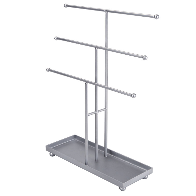 3 Tier Metal Jewellery Stand, Silver