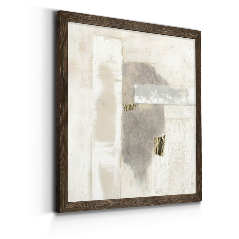 Or neutre, reproduction d’art sur toile encadrée, H 20 po x l 20 po x P 1,5 po, Cadre noyer