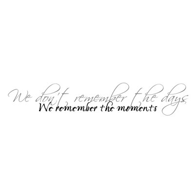 Text & Numbers Non-Wall Damaging Wall Decal