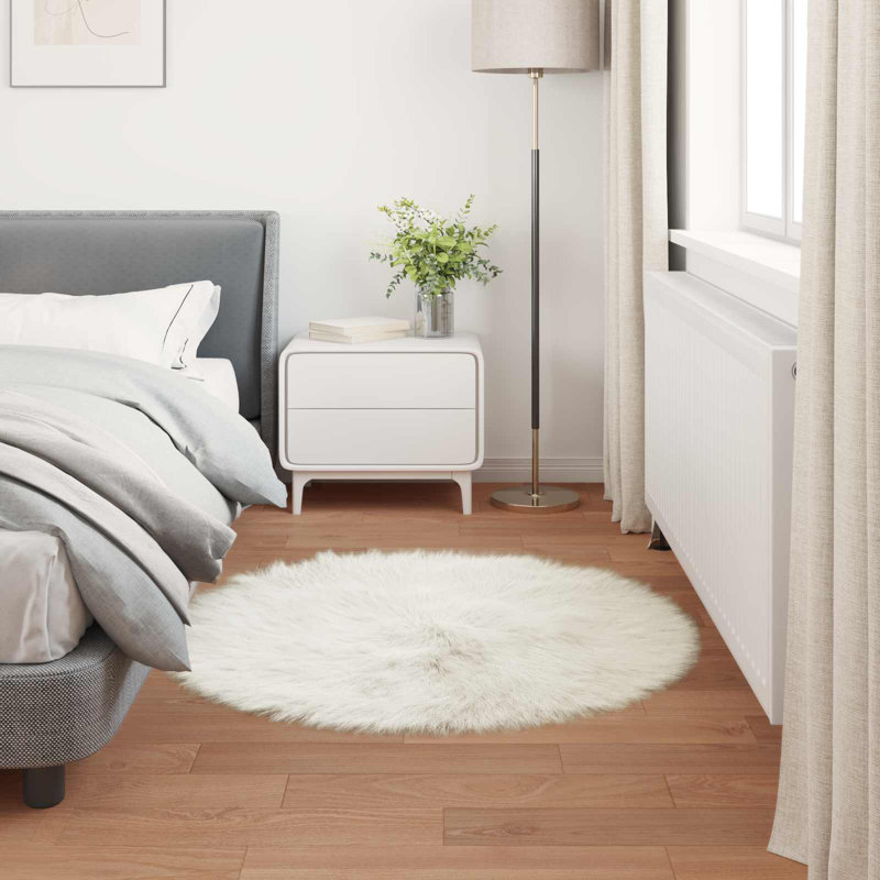 Solid Colour Standard Area Rug, Round 100 cm