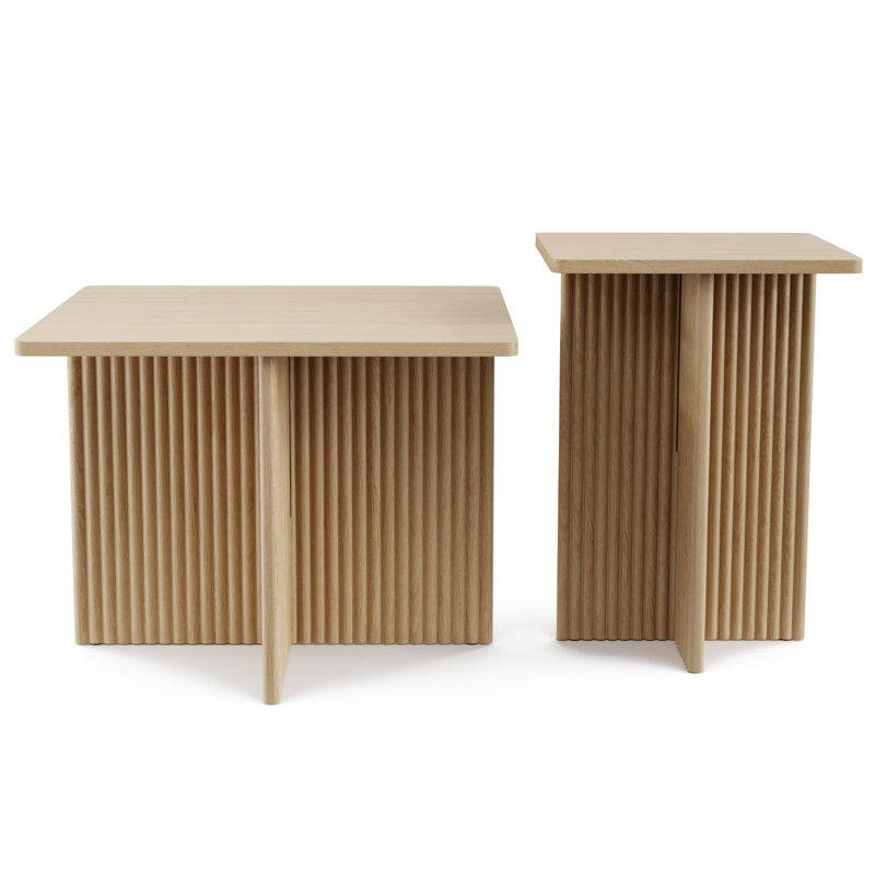 Nesting Coffee Table, Natural Oak
