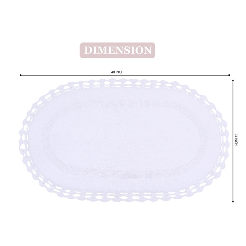 Tapis de bain doux, Blanc, l 24 po x L 40 po