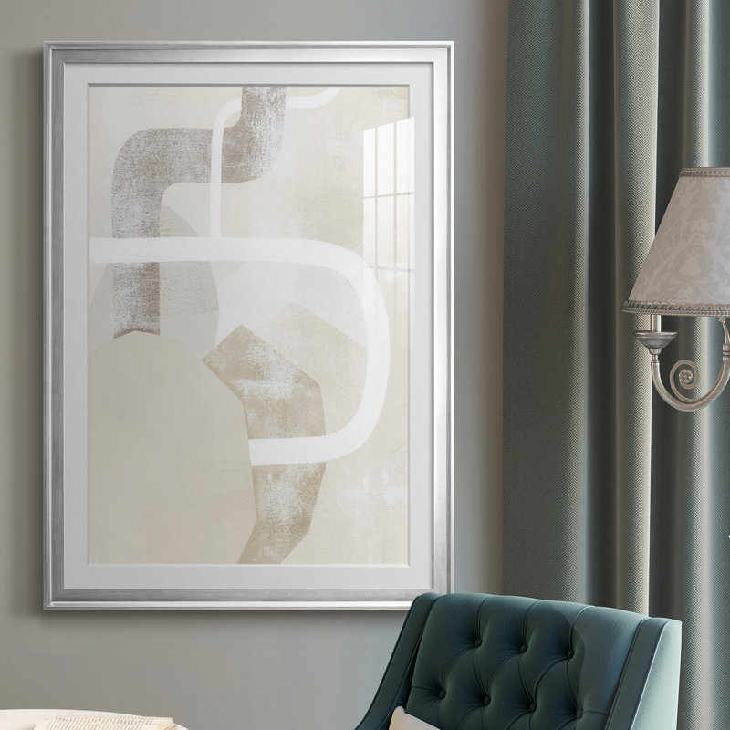 Quiet Affection I - reproduction de cadre photo, H 36,5 po x l 26,5 po, Pas de tapis, Toile avec cadre argenté