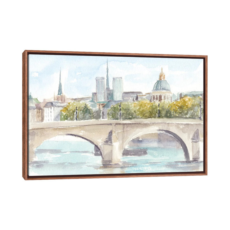 "Français Bridge Study I" par Ethan Harper, reproduction d’art, H 26 po x l 40 po x 1,5 po, Pas de tapis