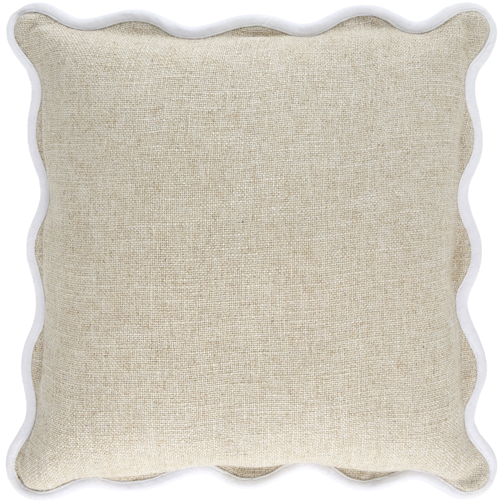 Marea Throw Pillow, White/Cream, Square 20", Pillow Cover Only - No Insert