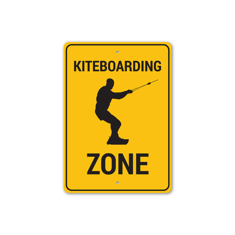Panneau de zone de kiteboarding, H 14 po x l 10 po x P 0,04 po