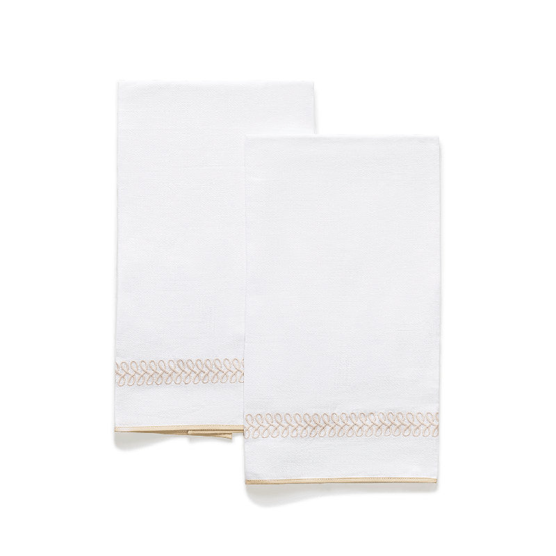Astor Braid Guest Towel Set, Dune