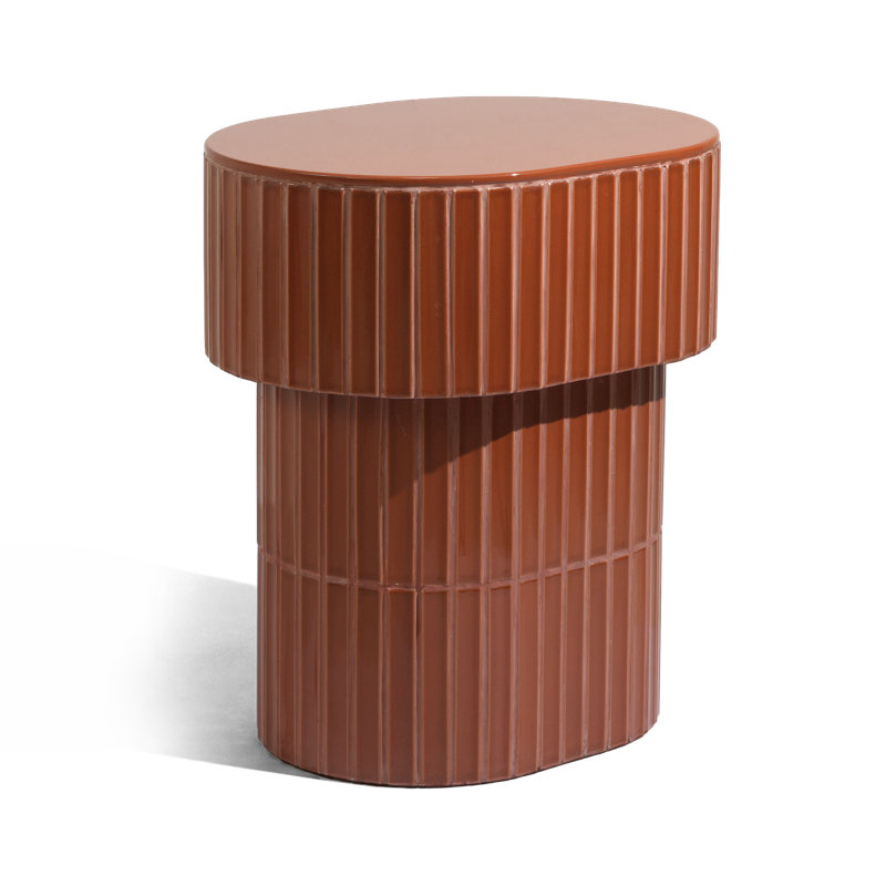 Hackney Brown Ceramic Tile Side Table