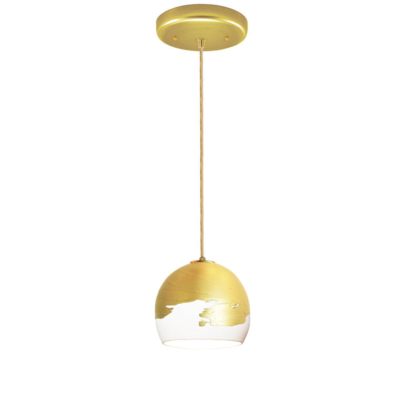 Ombre 1 - Light Pendant, Brass, Matte White/Brass, Yes