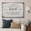 «Home Love Family», œuvre d'art, impression sur toile encadrée-131654664-131654666