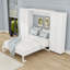 Grand lit escamotable avec armoires de rangement-1314557566