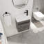 Meuble-lavabo mural flottant 18 po avec lavabo en résine et porte d'armoire à fermeture en douceur 18 po-125514967