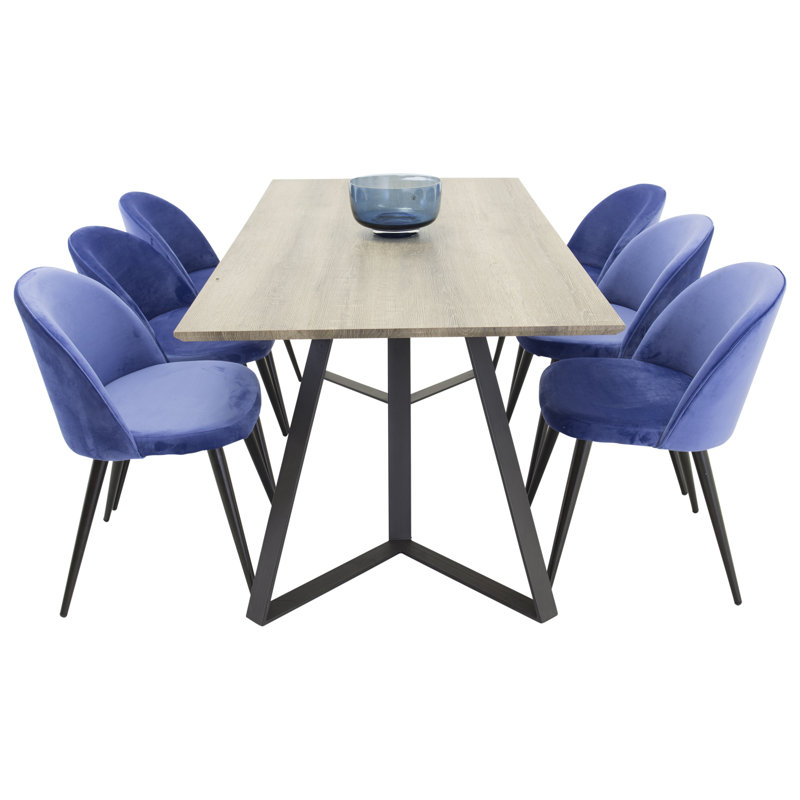 Dallas Dining Set, Dark Blue