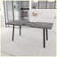 Table de salle à manger extensible de cuisine moderne avec pieds en métal noir