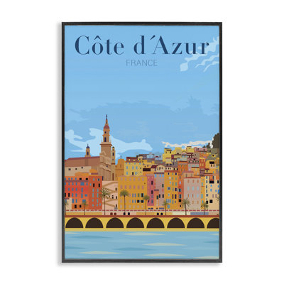 French Landmark River Framed Giclee Art by Jen Bucheli