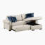 Canapé modulaire en microfibre 2 pièces 93 po avec lit escamotable, méridienne réversible et rangement dissimulé Retford-133251099