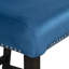 Ensemble de salle à manger 5 pièces avec table haute, comprenant une table à manger avec dessus en faux marbre et quatre chaises recouvertes de velours, bleu-612468771