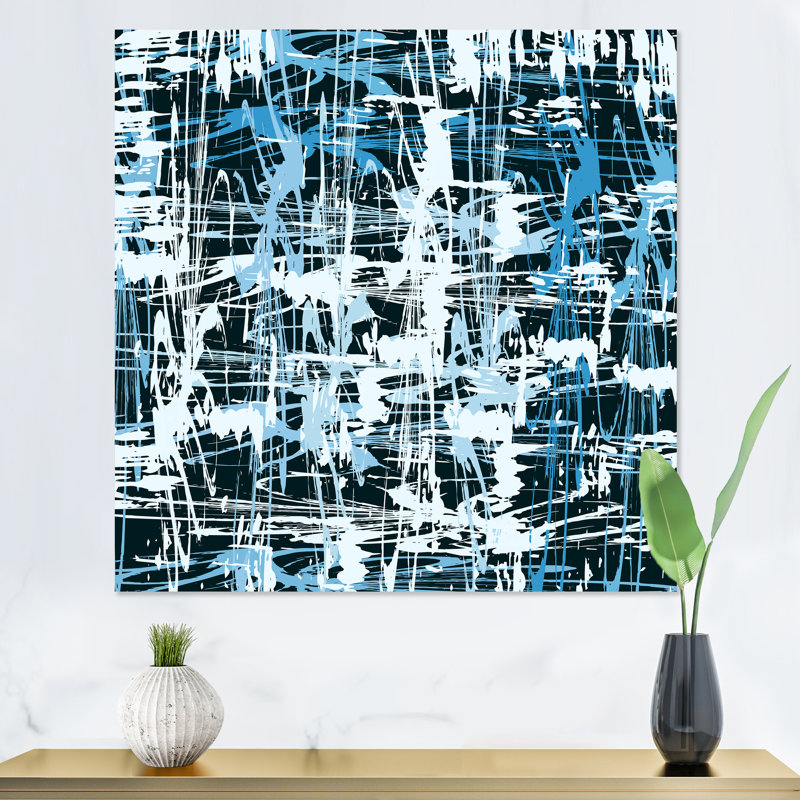 Graffiti Line Art - Abstract Wall Art, 36" W x 36" H x 1.5" D, Wrapped Canvas