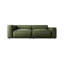 Canapé modulaire vert en cuir véritable-122909001