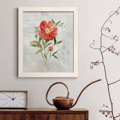 Lin pivoine - peinture sur toile encadrée