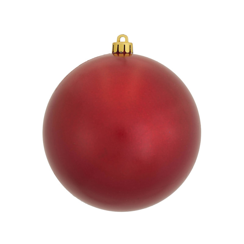 Décoration de boule décorative des Fêtes, H 4,75 po x l 4,75 po x P 4,75 po, Rouge
