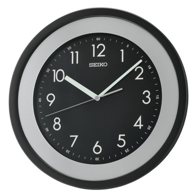 QXA812KRH Wall Clock, Black