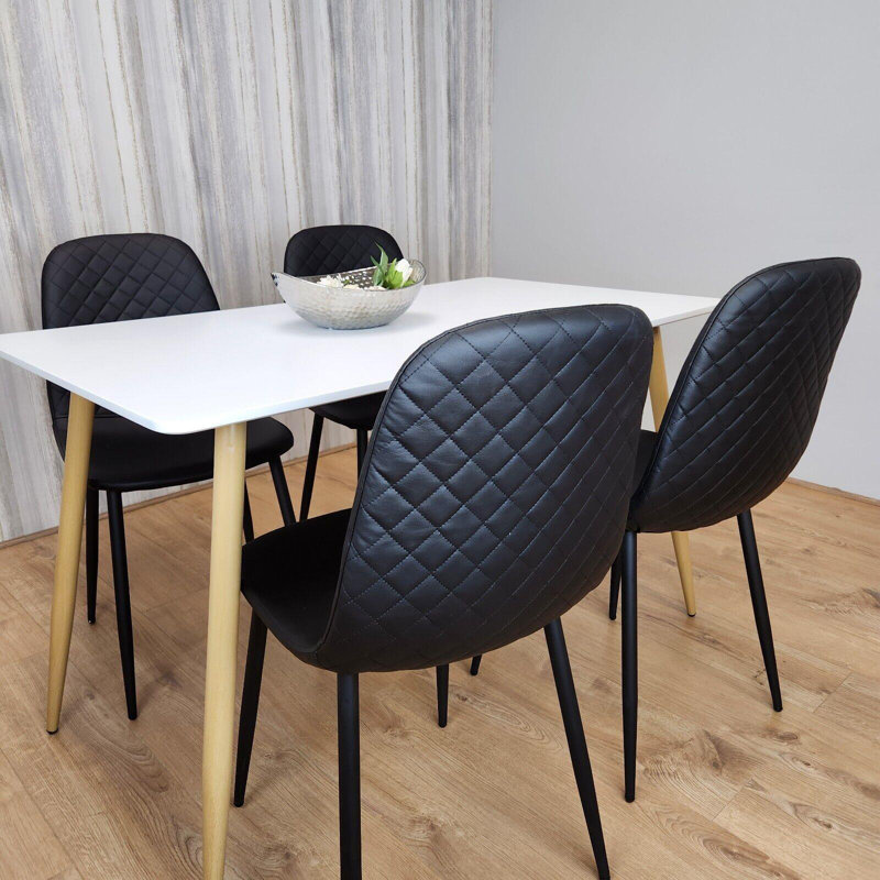 Morrice 4 - Person Dining Set, Cream, White