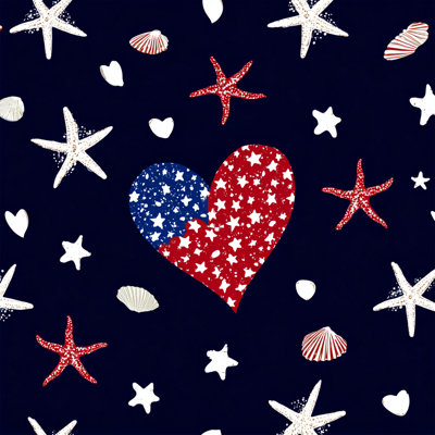 «Starfish Love Night», art mural sur toile