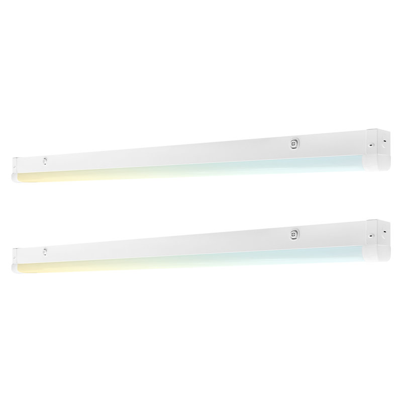 Éclairage linéaire à DEL de 48 pouces Luxrite, 3CCT sélectionnable, 20W / 30W / 40W, 2600-5200 lumens, à intensité variable, 120-277V, lumière d'atelier commerciale, classé humide, paquet de 2 DLC