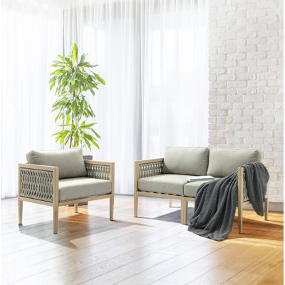 Suzuyo Weatherproof Indoor And Outdoor Modular Loveseat And Arm Chair