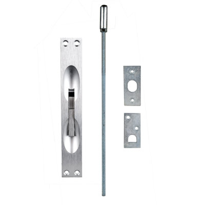 1/2 in. Polished Chrome Security Surface Flush Bolt