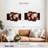 " White On Red World Map " 4 - Pieces-103064163