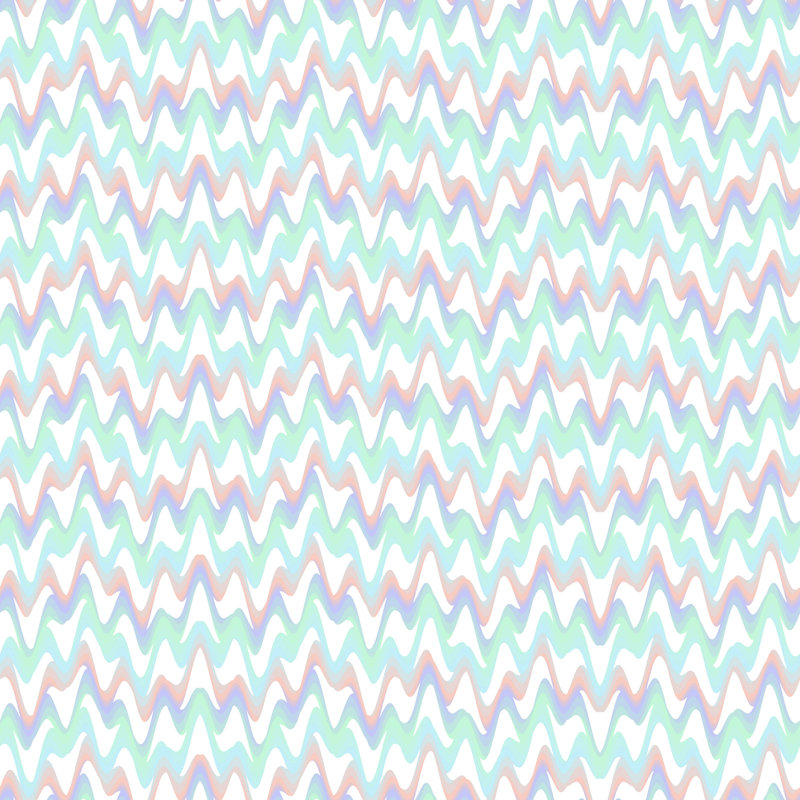 «Rochell Kaleiope Studio Squiggly Wavy Boho Motif» par Michelle Arena - impression sur toile tendue, H 12 po x l 12 po