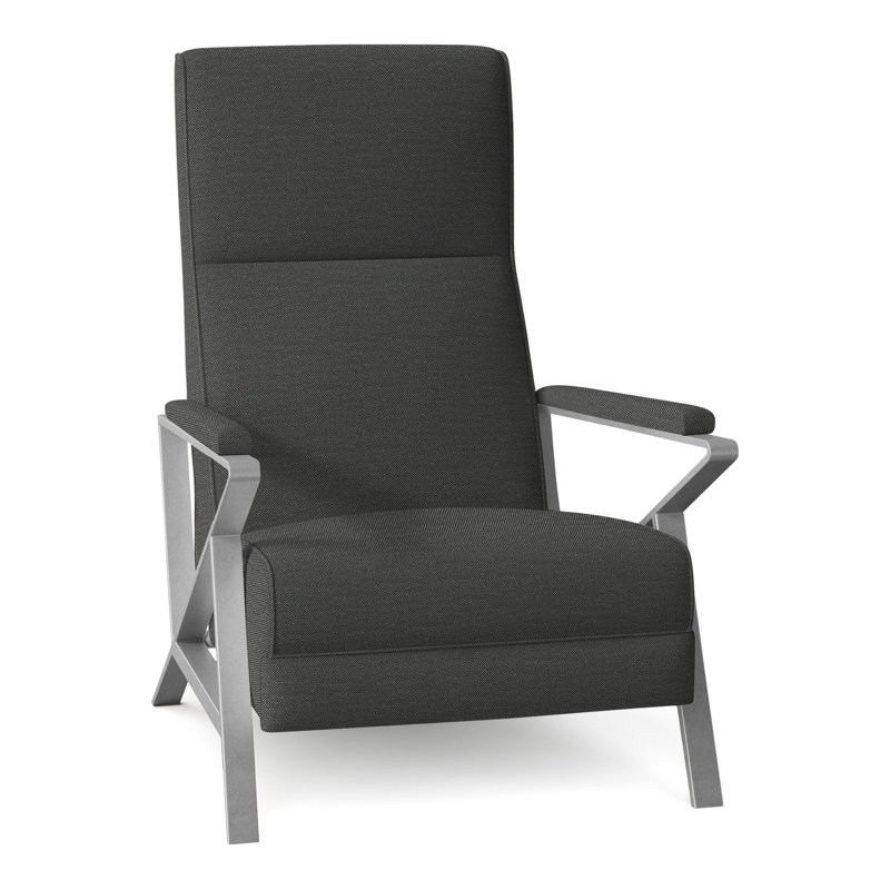 Infinity Recliner, Brushed Nickel, Perigold Ishi Anthracite
