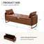 Banc de rangement rembourré 65 po avec deux coussins Soraiya-1875935307