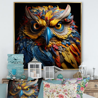 " Pop Art Owl Eyes In The Shadows "
