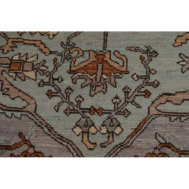 Tapis bleu pâle Oushak
