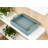 Large Rectangular Leather Serving Tray With Gold Metal Handles For Ottoman Coffee Table, Decorative And Multifunctional Home Decor Tray-1161382051