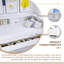 Lit de jour simple blanc avec deux tiroirs de rangement, armoires de rangement et ports USB-972809132