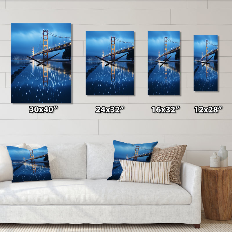 Horloge murale Blue Bridge, H 40 po x l 30 po x P 1 po