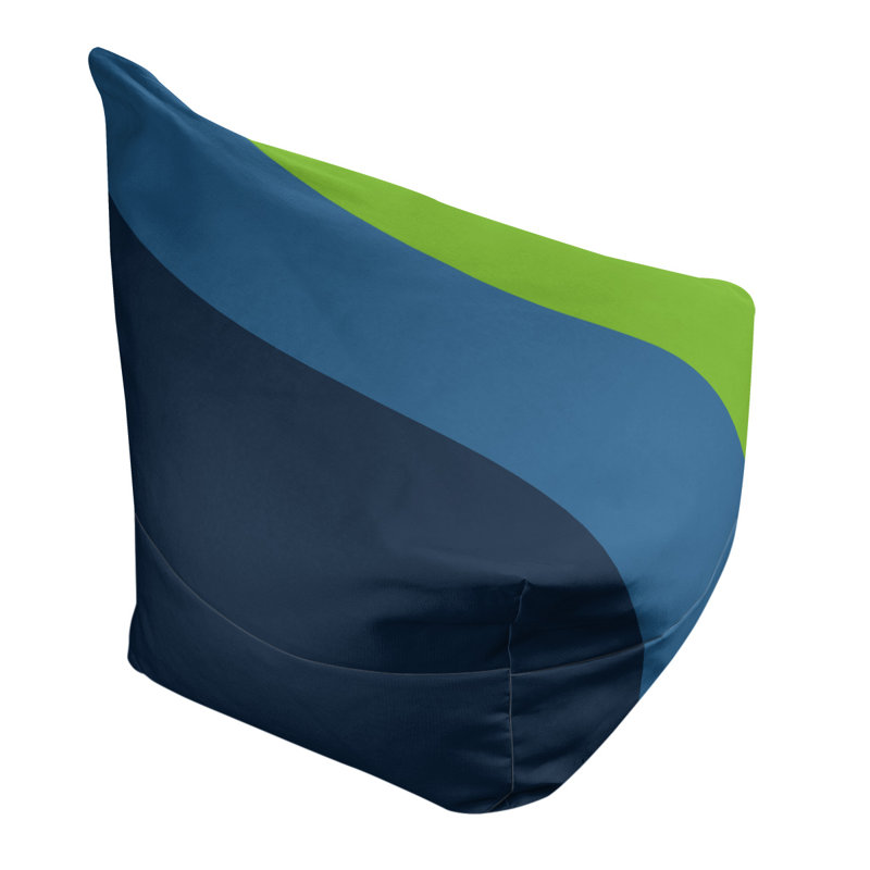 Fauteuil à billes Washington, Bleu minuit / bleu lac / vert aurore, 31 po x 38 po x 42 po