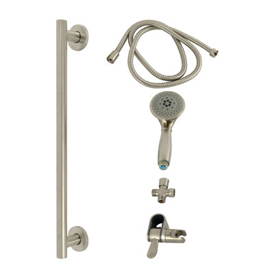 Kingston Brass Made To Match Shower System With Slide/Grab Bar And Hand Shower